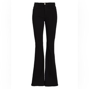 Frame Denim Black Flare Jeans